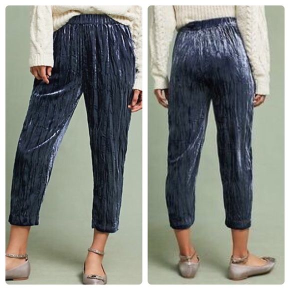 anthropologie velvet pants